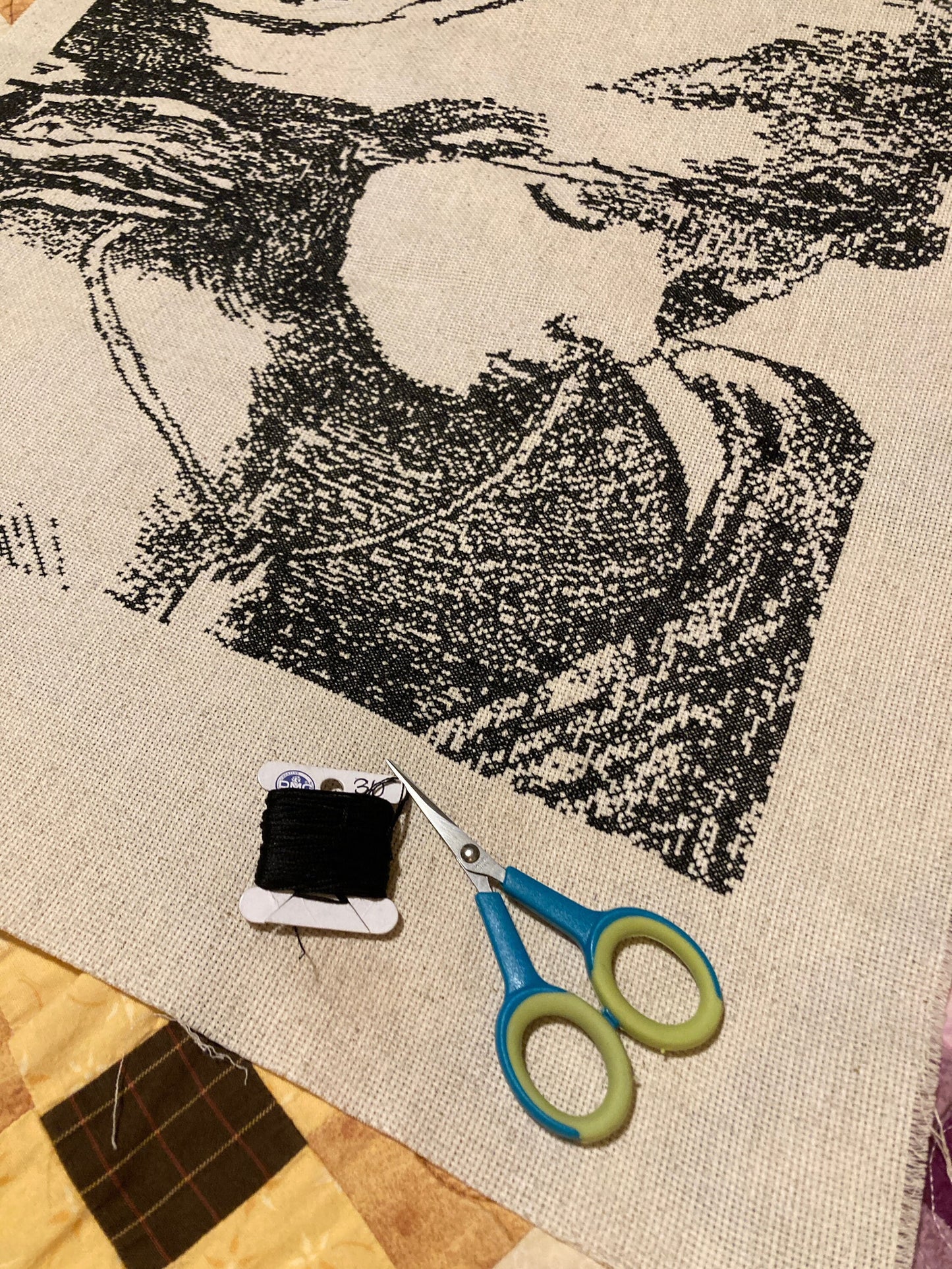 Masters Series - Rembrandt Painting "Lady Pouring Water" Zoomed in version Cross Stitch / Embroidery or Needlepoint Pattern
