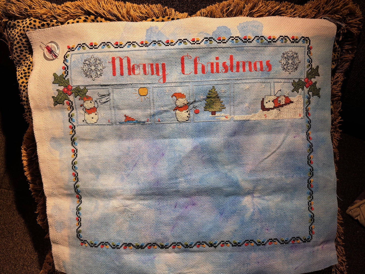 Christmas SAL Advent Calendar with Frosty the Snowman Cross Stitch / Embroidery or Needlepoint Pattern